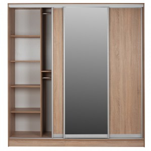 66945 ΝΤΟΥΛΑΠΑ 3ΦΥΛΛΗ ΣΥΡΟΜΕΝΗ ΜΕ ΚΑΘΡΕΠΤΗ SONAMA OAK HM2435  200X60X210Υεκ