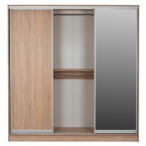 66945 ΝΤΟΥΛΑΠΑ 3ΦΥΛΛΗ ΣΥΡΟΜΕΝΗ ΜΕ ΚΑΘΡΕΠΤΗ SONAMA OAK HM2435  200X60X210Υεκ