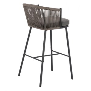 67044 ΣΚΑΜΠΟ BROGAN ΜΕ ΜΕΤΑΛΛΙΚΟ ΣΚΕΛΕΤΟ ΚΑΙ ΣΧΟΙΝΙ ΓΚΡΙ HM5714.01 53x42x101 εκ.