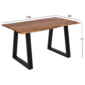 67451 ΤΡΑΠΕΖΙ ΤΡΑΠΕΖΑΡΙΑΣ MONTANA SLIM HM8163.11 ΞΥΛΟ ΑΚΑΚΙΑΣ ΣΕ ΦΥΣΙΚΟ 140x80x77Υ