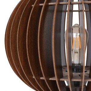 67543 ΦΩΤΙΣΤΙΚΟ ΔΑΠΕΔΟΥ ΞΥΛΙΝΟ ΜΕ ΚΑΡΥΔΙ ΚΑΠΕΛΟ ΑΠΟ MDF HM7375.03 Φ36x145Υ εκ.