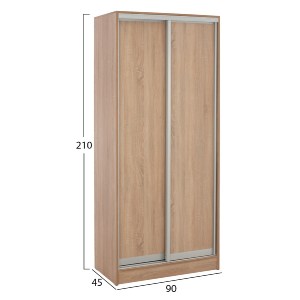 67625 ΝΤΟΥΛΑΠΑ ΣΥΡΟΜΕΝΗ ADLER ΜΕΛΑΜΙΝΗΣ 90x45x210Yεκ. SONAMA OAK 2ΦΥΛΛΗ HM2436.01