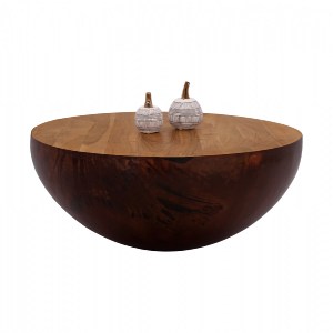 67683 ΔΙΑΚΟΣΜΗΤΙΚΟ ΤΡΑΠΕΖΙ ΣΑΛΟΝΙΟΥ BOWL Φ90X40Yεκ. RUSTY ΜΕ ΞΥΛΟ ΑΚΑΚΙΑΣ HM8717.02