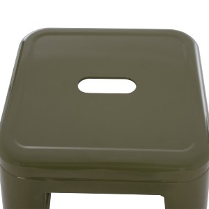 67993 ΣΚΑΜΠΟ BAR ΜΕΤΑΛΛΙΚΟ MELITA ΣΕ DARK OLIVE GREEN HM8642.03 43x43x78 εκ.