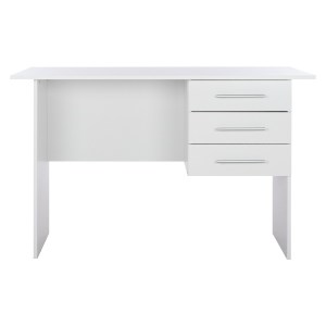68171 ΓΡΑΦΕΙΟ ΜΕΛΑΜΙΝΗΣ ENSLEY HM2029.05 ΜΕ 3 ΣΥΡΤΑΡΙΑ ΛΕΥΚΟ 120X60X76 εκ.