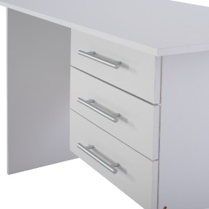 68171 ΓΡΑΦΕΙΟ ΜΕΛΑΜΙΝΗΣ ENSLEY HM2029.05 ΜΕ 3 ΣΥΡΤΑΡΙΑ ΛΕΥΚΟ 120X60X76 εκ.