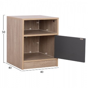 68243 ΚΟΜΟΔΙΝΟ ΜΕΛΑΜΙΝΗΣ MALORY HM2205.04 SONAMA-ΓΚΡΙ 40x40x50