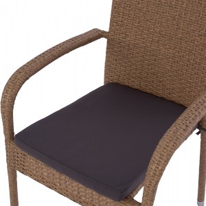 68506 ΠΟΛΥΘΡΟΝΑ ΜΕΤΑΛΛΙΚΗ ANISHA HM5685.02 ΜΕ ΜΑΞΙΛΑΡΙ WICKER ΚΑΦΕ-ΜΟΚΑ ΣΤΟΙΒ/ΜΕΝΗ 56x60x94 εκ.