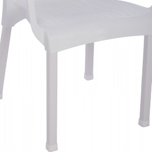 68509 ΠΟΛΥΘΡΟΝΑ ΠΟΛΥΠΡΟΠΥΛΕΝΙΟΥ RATTAN ΠΟΔΙ ALU HM5591.01 ΧΡΩΜΑ ΛΕΥΚΟ 60x60x82 cm