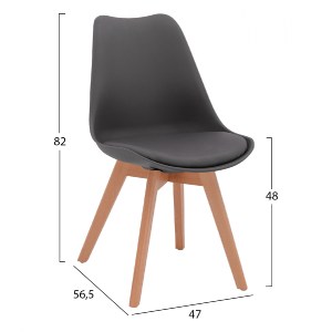 68516 ΣΕΤ ΤΡΑΠΕΖΑΡΙΑΣ 5ΤΜΧ ΤΡΑΠΕΖΙ Φ90X74 & 4 ΚΑΡΕΚΛΕΣ VEGAS ΓΚΡΙ HM11693.10