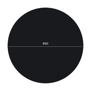 68595 ΕΠΙΦΑΝΕΙΑ ΤΡΑΠΕΖΙΟΥ HPL HM5841.01 ΜΑΥΡΗ Φ60 εκ. ΠΑΧΟΥΣ 12mm.