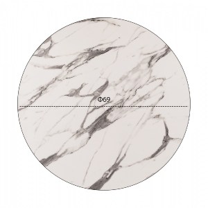 68609 ΕΠΙΦΑΝΕΙΑ ΤΡΑΠΕΖΙΟΥ HPL HM5842.11 MARBLE WHITE-GREY Φ69 εκ. ΠΑΧΟΥΣ 12mm.