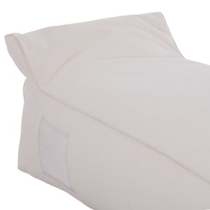68621 ΠΟΥΦ ΞΑΠΛΩΣΤΡΑ WADELIN HM5774.11 ΜΕ TEXTILINE ΛΕΥΚΟ 190x80x40-60Υ εκ.