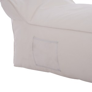 68621 ΠΟΥΦ ΞΑΠΛΩΣΤΡΑ WADELIN HM5774.11 ΜΕ TEXTILINE ΛΕΥΚΟ 190x80x40-60Υ εκ.