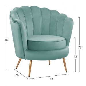 68681 ΠΟΛΥΘΡΟΝΑ COQUILLE ΑΠΟ ΒΕΛΟΥΔΟ ΦΥΣΤΙΚΙ HM8493.07 80x78x85Y εκ.