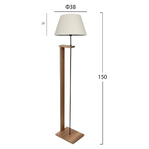 68869 ΦΩΤΙΣΤΙΚΟ ΔΑΠΕΔΟΥ MDF ΚΑΡΥΔΙ ΜΕ ΕΚΡΟΥ HM7609.01 Φ38x150 εκ.