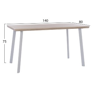 68911 ΤΡΑΠΕΖΙ ΤΡΑΠΕΖΑΡΙΑΣ OFIRA 140X80 SONAMA ΜΕ ΛΕΥΚΑ ΠΟΔΙΑ HM8374.02