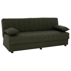 68986 ΚΑΝΑΠΕΣ ΚΡΕΒΑΤΙ ANDRI ΤΡΙΘΕΣΙΟΣ DARK OLIVE HM3239.05 180x72x77 εκ.