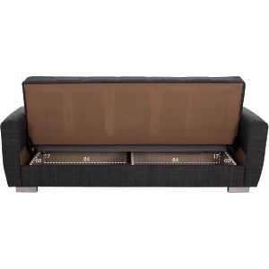 69180 ΚΑΝΑΠΕΣ ΚΡΕΒΑΤΙ ΤΡΙΘΕΣΙΟΣ HM3240.03 ΓΚΡΙ 215x80x77 εκ.