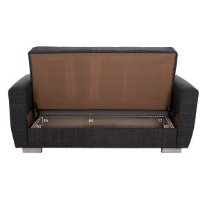 69181 ΚΑΝΑΠΕΣ ΚΡΕΒΑΤΙ ΔΙΘΕΣΙΟΣ ΓΚΡΙ HM3241.03 180x84x88 εκ.