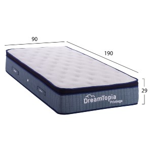 69261 ΣΤΡΩΜΑ DREAMTOPIA, σειρά PRIVILEGE HM660.90 POCKET SPRING ΜΕ ΑΝΩΣΤΡΩΜΑ 90X190εκ.