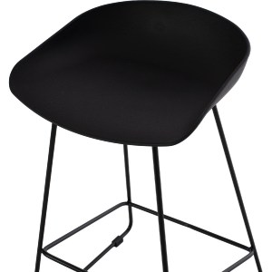 69393 ΣΚΑΜΠΟ ΜΠΑΡ NAILA HM9299.02 ΜΑΥΡΟ ΜΕΣΑΙΟΥ ΥΨΟΥΣ 44x44x74Yεκ.