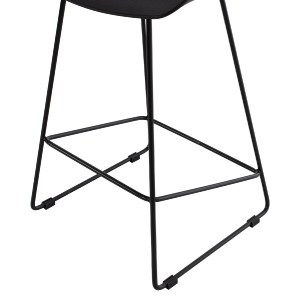 69393 ΣΚΑΜΠΟ ΜΠΑΡ NAILA HM9299.02 ΜΑΥΡΟ ΜΕΣΑΙΟΥ ΥΨΟΥΣ 44x44x74Yεκ.