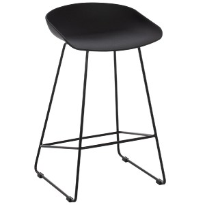 69393 ΣΚΑΜΠΟ ΜΠΑΡ NAILA HM9299.02 ΜΑΥΡΟ ΜΕΣΑΙΟΥ ΥΨΟΥΣ 44x44x74Yεκ.