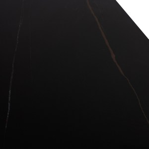 69456 ΤΡΑΠΕΖΙ ΤΡΑΠΕΖΑΡΙΑΣ SYNTEC HM9308.01 SINTERED STONE ΜΑΥΡΟ ΜΕΤΑΛΛΙΚΑ ΠΟΔΙΑ 160x90x75Y εκ.