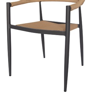 69481 ΠΟΛΥΘΡΟΝΑ ΑΛΟΥΜΙΝΙΟΥ HM5854.02 ΑΝΘΡΑΚΙ PΕ RATTAN ΜΠΕΖ 55.5x58.5x78 εκ.