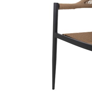 69481 ΠΟΛΥΘΡΟΝΑ ΑΛΟΥΜΙΝΙΟΥ GRET HM5854.02 ΑΝΘΡΑΚΙ PΕ RATTAN ΜΠΕΖ 56x55,5x78Υ εκ.