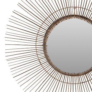 69650 ΚΑΘΡΕΠΤΗΣ ΤΟΙΧΟΥ ΣΤΡΟΓΓΥΛΟΣ ΜΕ STICKS ΚΟΚΟΦΟΙΝΙΚΑ ΣΕ ΦΥΣΙΚΟ 120x4x120Yεκ.HM7732