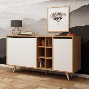 69720 ΜΠΟΥΦΕΣ ΜΕΛΑΜΙΝΗΣ ΚΑΡΥΔΙ ΚΑΙ ΛΕΥΚΟ 140x40x86Yεκ.HM9432.02