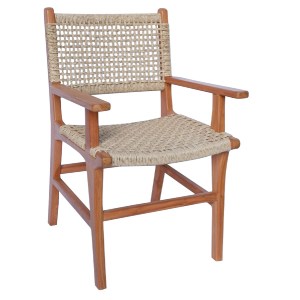 69733 ΠΟΛΥΘΡΟΝΑ ΜΑΣΙΦ ΞΥΛΟ ΤEAK ΚΑΡΥΔΙ ΦΥΣΙΚΟ RATTAN ΣΧΟΙΝΙ 54Χ55Χ86Υεκ.HM9385.01