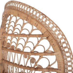 69763 ΠΟΛΥΘΡΟΝΑ ROYAL PEACOCK HM9342 RATTAN ΣΕ ΦΥΣΙΚΟ-ΜΑΞΙΛΑΡΙ ΜΠΕΖ 114x72x150Yεκ.
