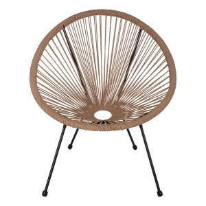 69769 ΠΟΛΥΘΡΟΝΑ ACAPULCO Τ. ΦΩΛΙΑ ΜΕΤΑΛΛΟ ΜΑΥΡΟ ΜΕ TWISTED WICKER HM5871.01 70x73x79 εκ.