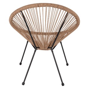 69769 ΠΟΛΥΘΡΟΝΑ ACAPULCO Τ. ΦΩΛΙΑ ΜΕΤΑΛΛΟ ΜΑΥΡΟ ΜΕ TWISTED WICKER HM5871.01 70x73x79 εκ.