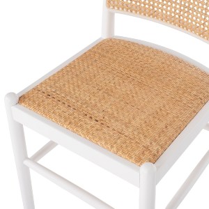 69845 ΚΑΡΕΚΛΑ ΑΠΟ ΟΞΙΑ ΣΕ ΛΕΥΚΟ-RATTAN ΜΠΕΖ HM9407.03 43x50x87Yεκ.