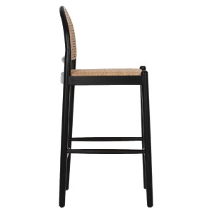 69851 ΣΚΑΜΠΟ ΑΠΟ ΟΞΙΑ-RATTAN ΑΨΙΔΑ ΠΛΑΤΗ ΜΑΥΡΟ 43,5x50x98ΥεκHM9408.02