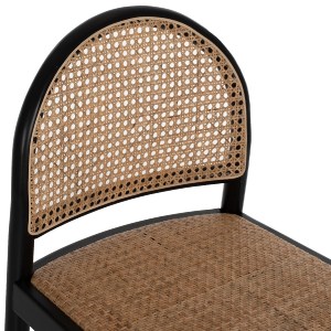 69851 ΣΚΑΜΠΟ ΑΠΟ ΟΞΙΑ-RATTAN ΑΨΙΔΑ ΠΛΑΤΗ ΜΑΥΡΟ 43,5x50x98ΥεκHM9408.02