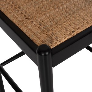69851 ΣΚΑΜΠΟ ΑΠΟ ΟΞΙΑ-RATTAN ΑΨΙΔΑ ΠΛΑΤΗ ΜΑΥΡΟ 43,5x50x98ΥεκHM9408.02