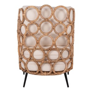 69863 ΠΟΛΥΘΡΟΝΑ HM9341 ΑΠΟ RATTAN-ΜΕΤΑΛΛΟ ΦΥΣΙΚΟ ΧΡΩΜΑ 65x69x86 εκ.