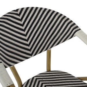 69867 ΠΟΛΥΘΡΟΝΑ BAMBOO LOOK HM5861.01 ΜΑΥΡΟ-ΛΕΥΚΟ 59x56x82 εκ.