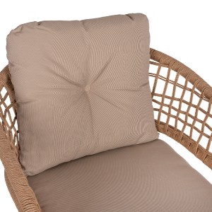 69900 ΠΟΛΥΘΡΟΝΑ ΑΛΟΥΜΙΝΙΟΥ ΜΟΚΑ ΕΠΑΓΓΕΛΜ. RATTAN & ΜΑΞΙΛΑΡΙ ΜΠΕΖ HM5863.02 60x56x84 εκ.