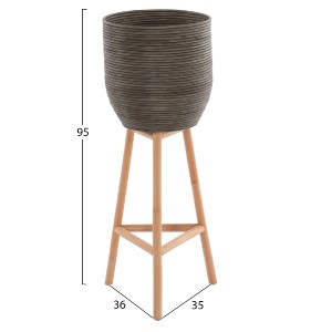 69943 ΓΛΑΣΤΡΑ ΑΠΟ RATTAN ΚΑΙ BAMBOO HM7724 36Χ35Χ95Yεκ.ΦΥΣΙΚΟ - ΠΡΑΣΙΝΟ