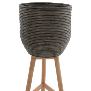 69943 ΓΛΑΣΤΡΑ ΑΠΟ RATTAN ΚΑΙ BAMBOO HM7724 36Χ35Χ95Yεκ.ΦΥΣΙΚΟ - ΠΡΑΣΙΝΟ