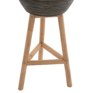 69943 ΓΛΑΣΤΡΑ ΑΠΟ RATTAN ΚΑΙ BAMBOO HM7724 36Χ35Χ95Yεκ.ΦΥΣΙΚΟ - ΠΡΑΣΙΝΟ