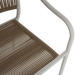 69951 ΠΟΛΥΘΡΟΝΑ ΑΛΟΥΜΙΝΙΟΥ ΛΕΥΚΟ ΜΕ PE RATTAN WICKER HM5856.01 57x63x80Yεκ.