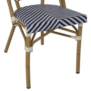 70002 ΚΑΡΕΚΛΑ BAMBOO LOOK ΜΠΛΕ-ΛΕΥΚΟ HM5860.02 46x56x88Y εκ.