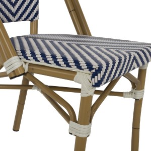 70002 ΚΑΡΕΚΛΑ BAMBOO LOOK ΜΠΛΕ-ΛΕΥΚΟ HM5860.02 46x56x88Y εκ.